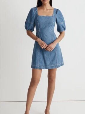 madewell embroidered linen-blend flutter-sleeve mini dress Madewell | Dresses | Madewell Embroidered Linenblend Fluttersleevemini Dress  Womens Xsmall